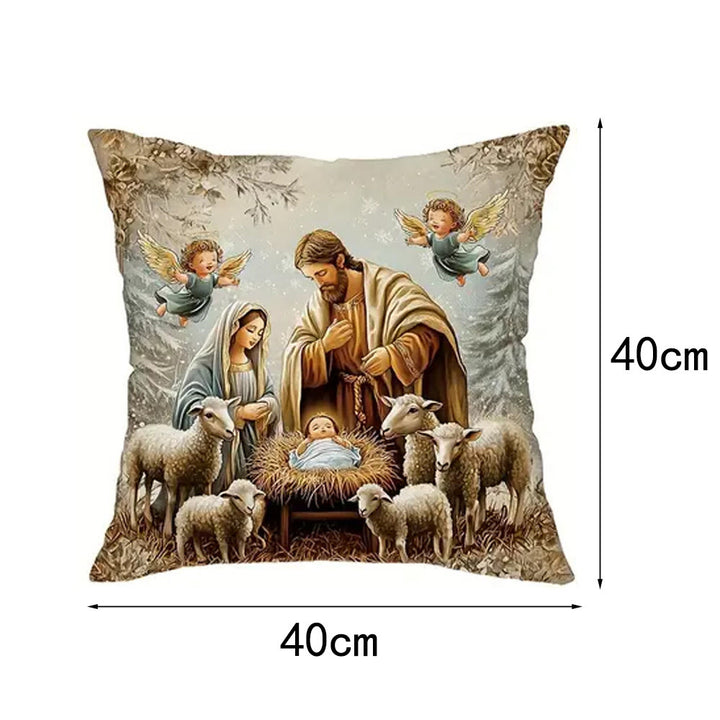 Christianartworkshop Nativity Themed Pillow of 4: Quiet Companion for Living Areas - image 6