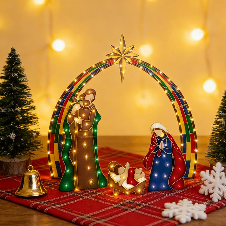 Christianartworkshop Nativity Star Light Deco Series: Divine Presence & Christmas Reverence - Nativity Scene - 2 - image 1