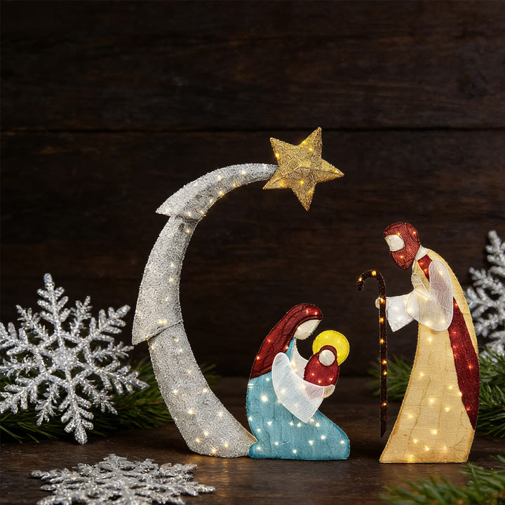 Christianartworkshop Nativity Star Light Deco Series: Divine Presence & Christmas Reverence - Nativity Scene - 3 - image 2