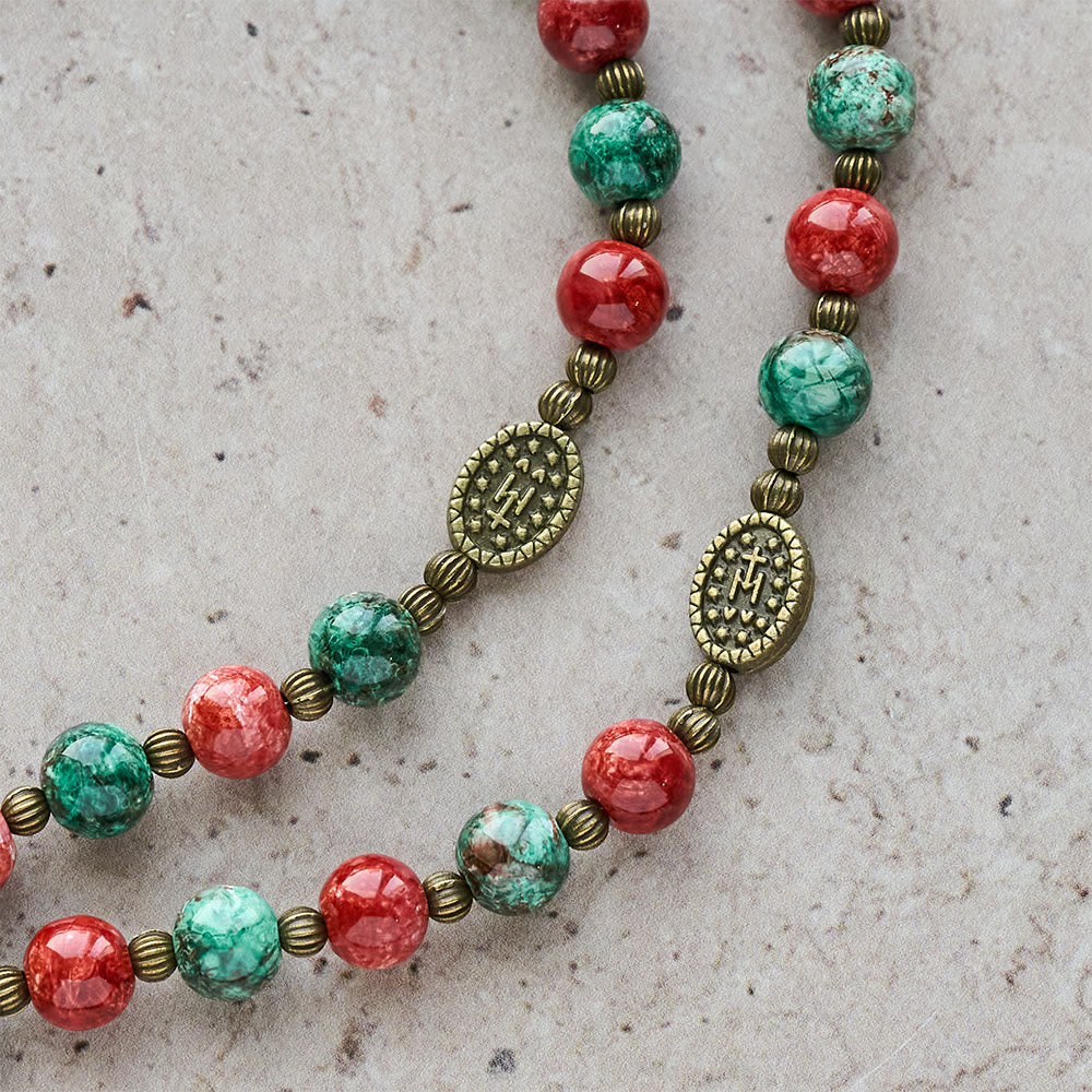 Christianartworkshop Oil-Painting Glass Rosary, Bracelet: Faith & Grace Reminder for Quiet Moments - image 7