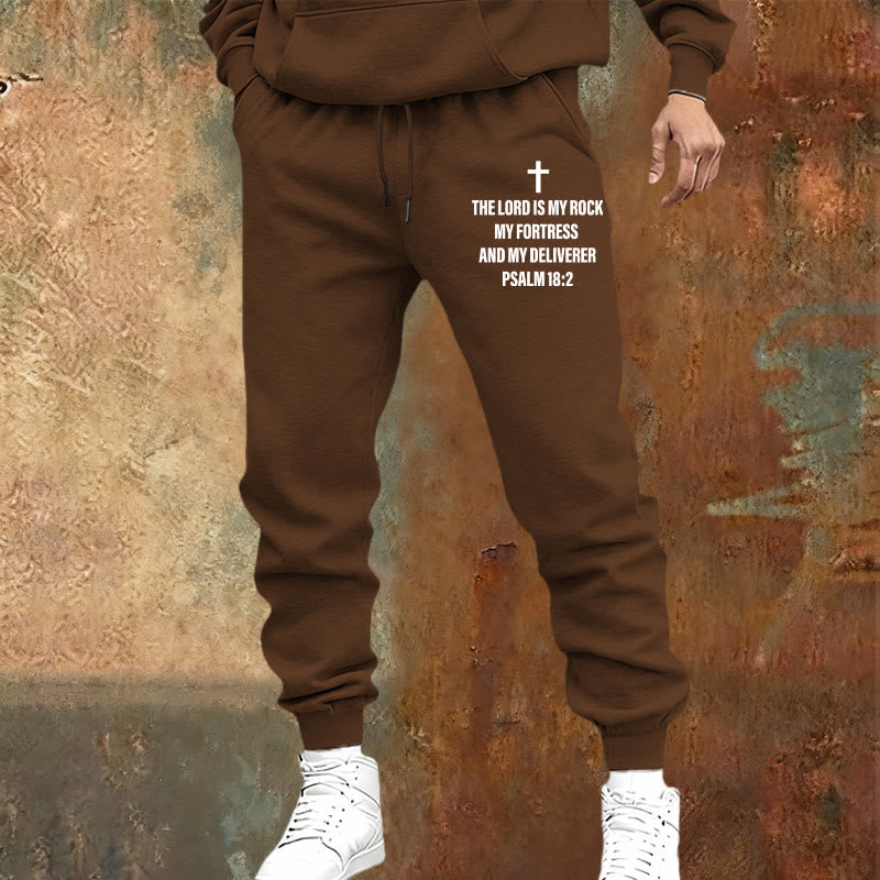 Christianartworkshop Psalm 18:2 with Cross Sweatpants: Daily Wear with Steadfast Faith - image 14