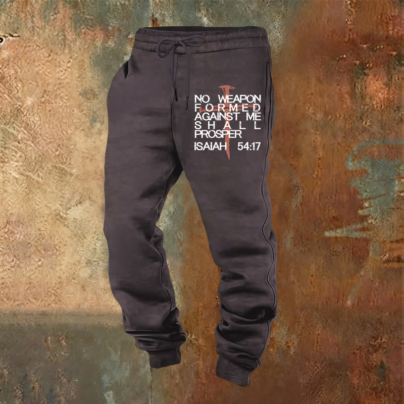 Christianartworkshop Isaiah 54:17 Sweatpants: Faithful Companion for Daily Routines - Dark Grey - 2XL - image 12