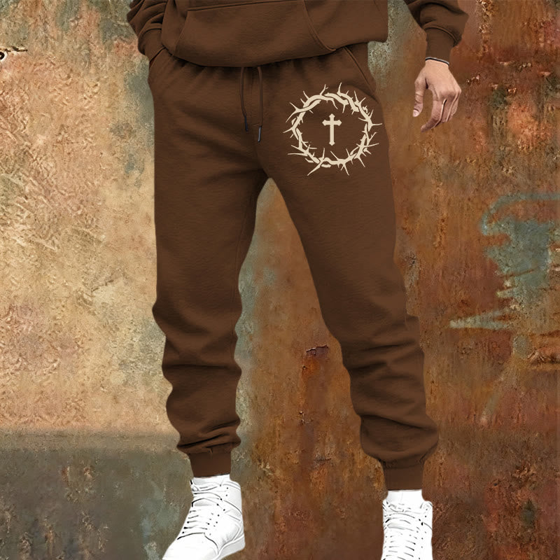 Christianartworkshop Crown of Thorns & Cross Sweatpants: Comfort Woven with Redemptive Grace - image 10