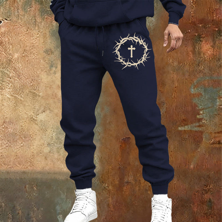 Christianartworkshop Crown of Thorns & Cross Sweatpants: Comfort Woven with Redemptive Grace - image 22