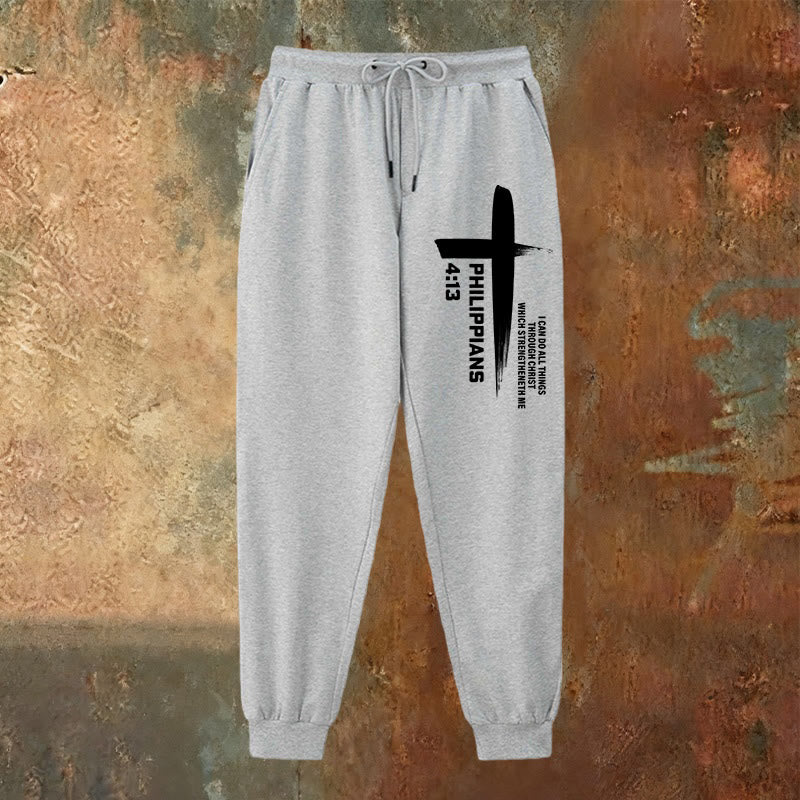 Christianartworkshop I Can Do All Things Cross Sweatpants: Daily Wear Rooted in Hope - image 15