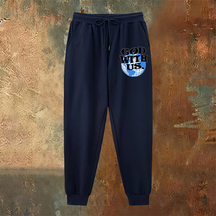 Christianartworkshop Globe & God With Us Sweatpants: Cozy Reminders of His Nearness - image 11