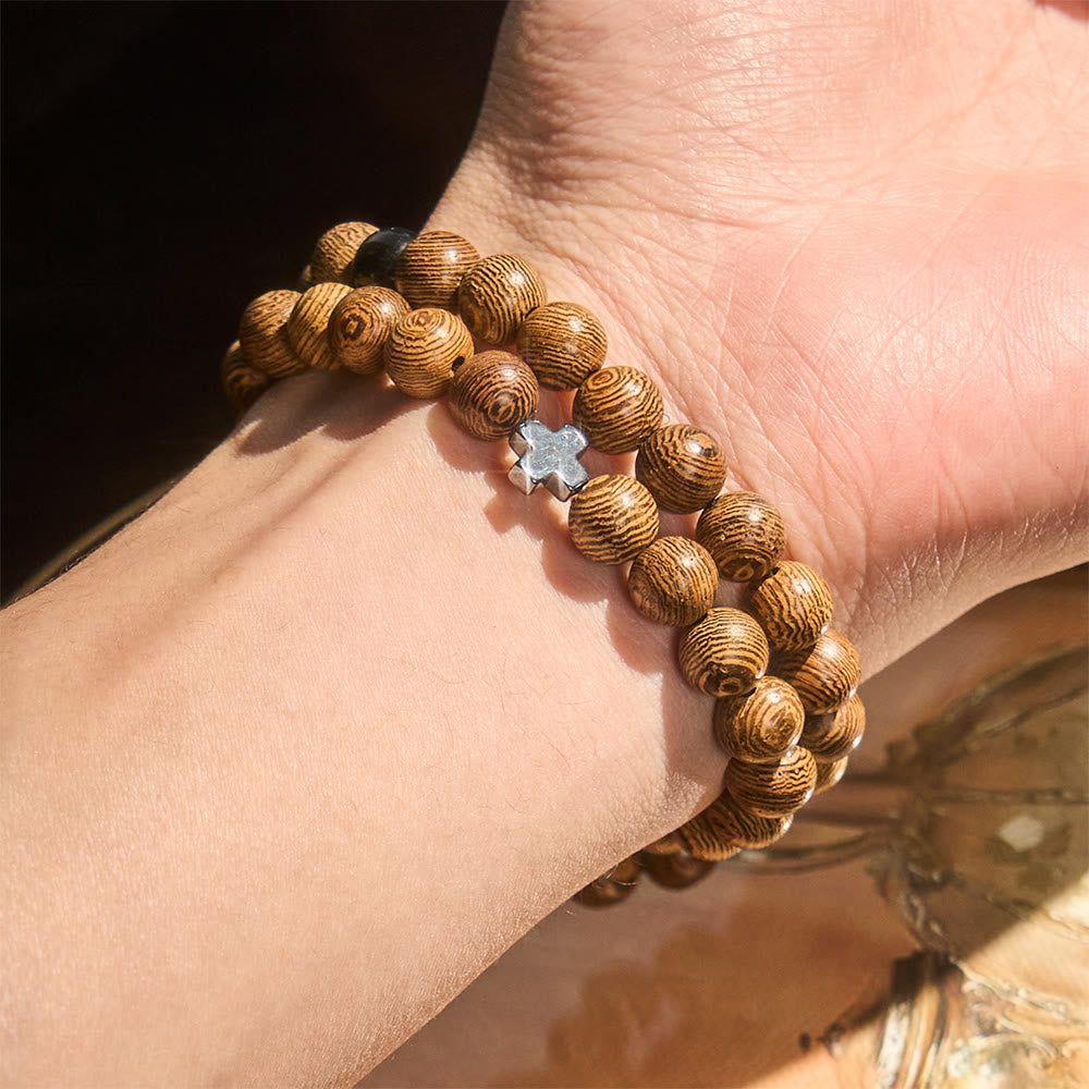 Christianartworkshop Layered Wooden Cross Bracelet: Quiet Devotion for Everyday Moments - image 1