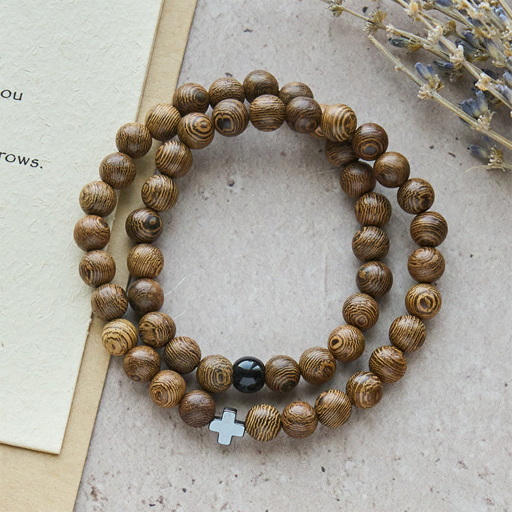 Christianartworkshop Layered Wooden Cross Bracelet: Quiet Devotion for Everyday Moments - image 2