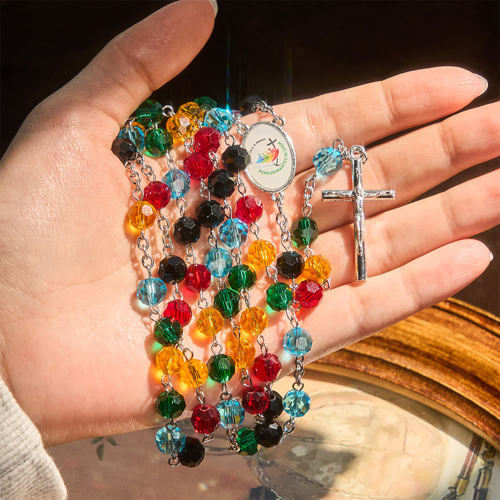 Christianartworkshop Colorful Bead Rosary: Thoughtful Gift of Devotion & Light - image 1