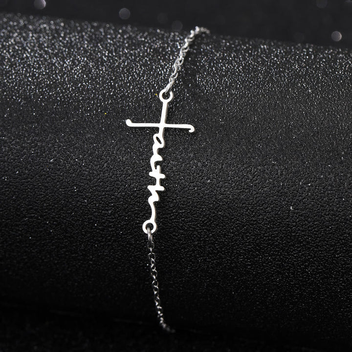 Christianartworkshop Cross & Faith Bracelet: Delicate Companion of Grace & Hope - Faith - Silver - image 8