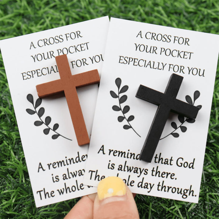 Christianartworkshop God is Always There Pocket Cross: Portable Divine Presence Token - image 0