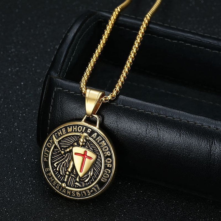 Christianartworkshop Ephesians 6 Necklace: Quiet Reminder of Spiritual Strength - Golden - image 5