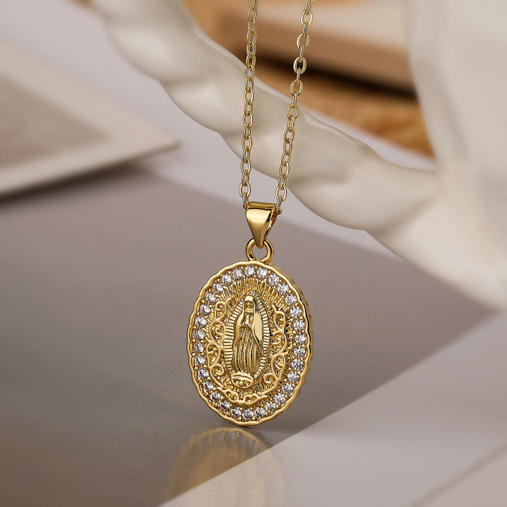 Christianartworkshop Our Lady Three-Design Necklace: Steady Companion for Quiet Routines - B - image 2