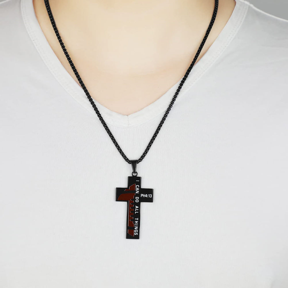 Christianartworkshop Rugby/Basketball Cross Necklace: Gentle Devotion for Sports Lovers - image 1