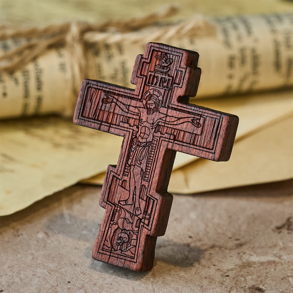 Christianartworkshop Earthy Crucifix Pocket Cross: Quiet Reminder of Sacrifice - Crucifix - image 0