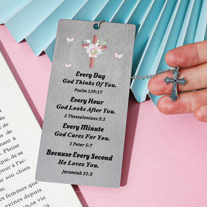 Christianartworkshop Scripture Bookmark & Cross Pendant: Soft Prompt of Peace & Grace - image 1