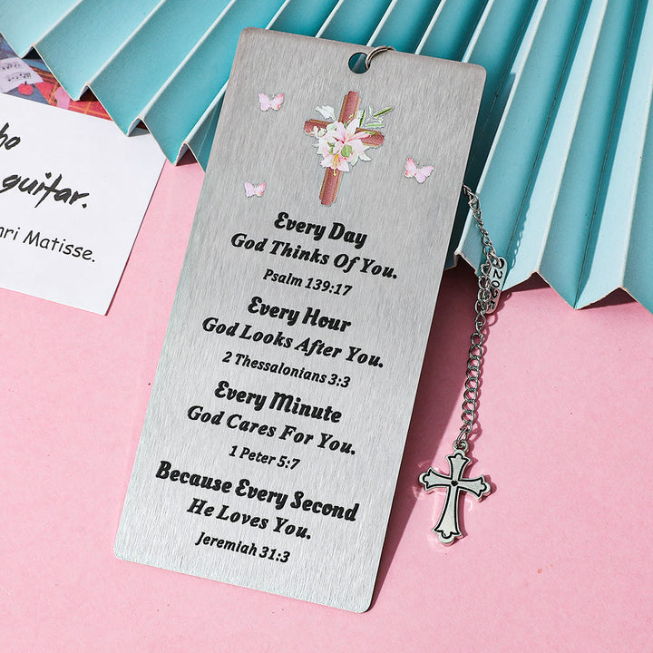 Christianartworkshop Scripture Bookmark & Cross Pendant: Soft Prompt of Peace & Grace - image 6