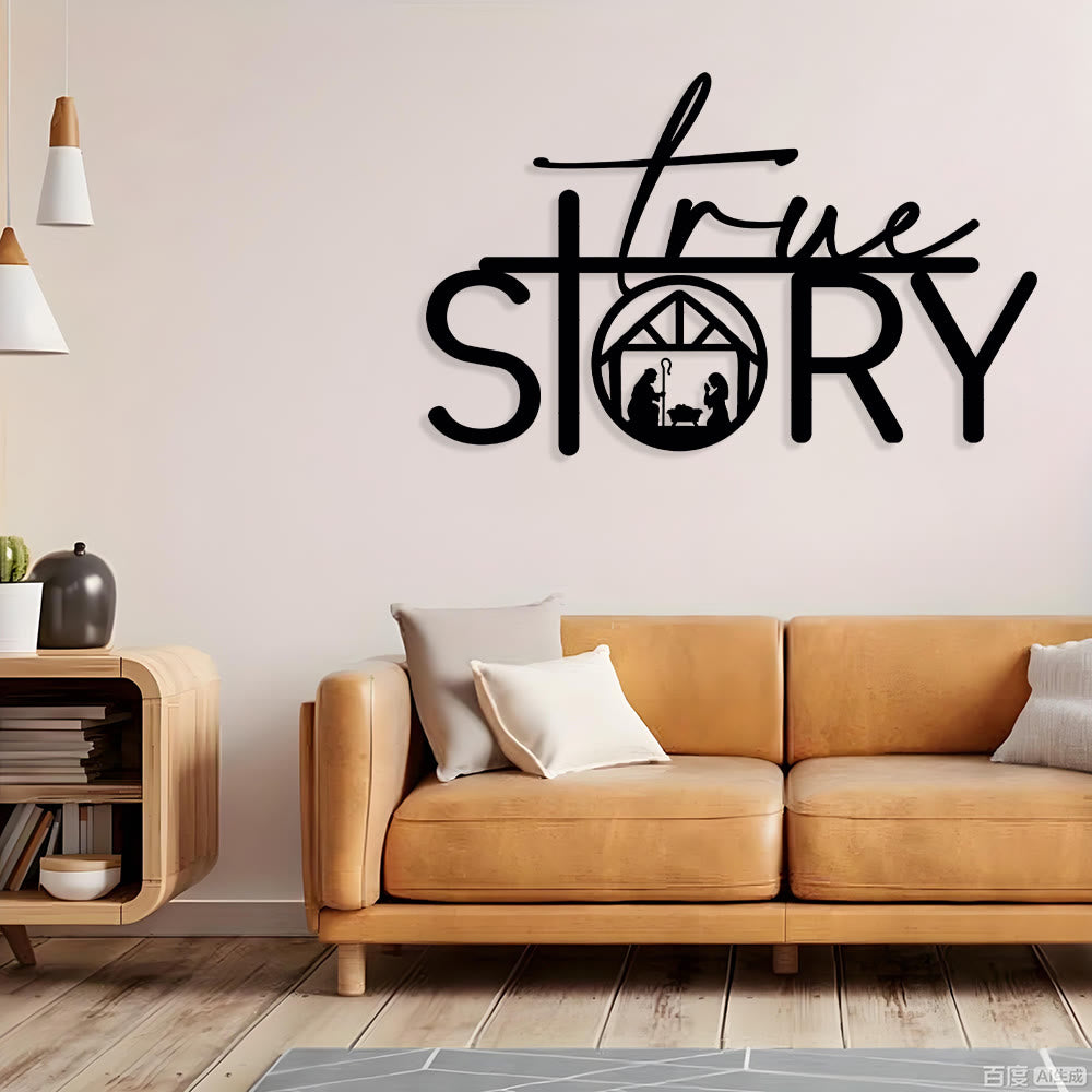 Christianartworkshop Sacred True Story Metal Wall Decor: Quiet Reminder of the Nativity Story - image 1