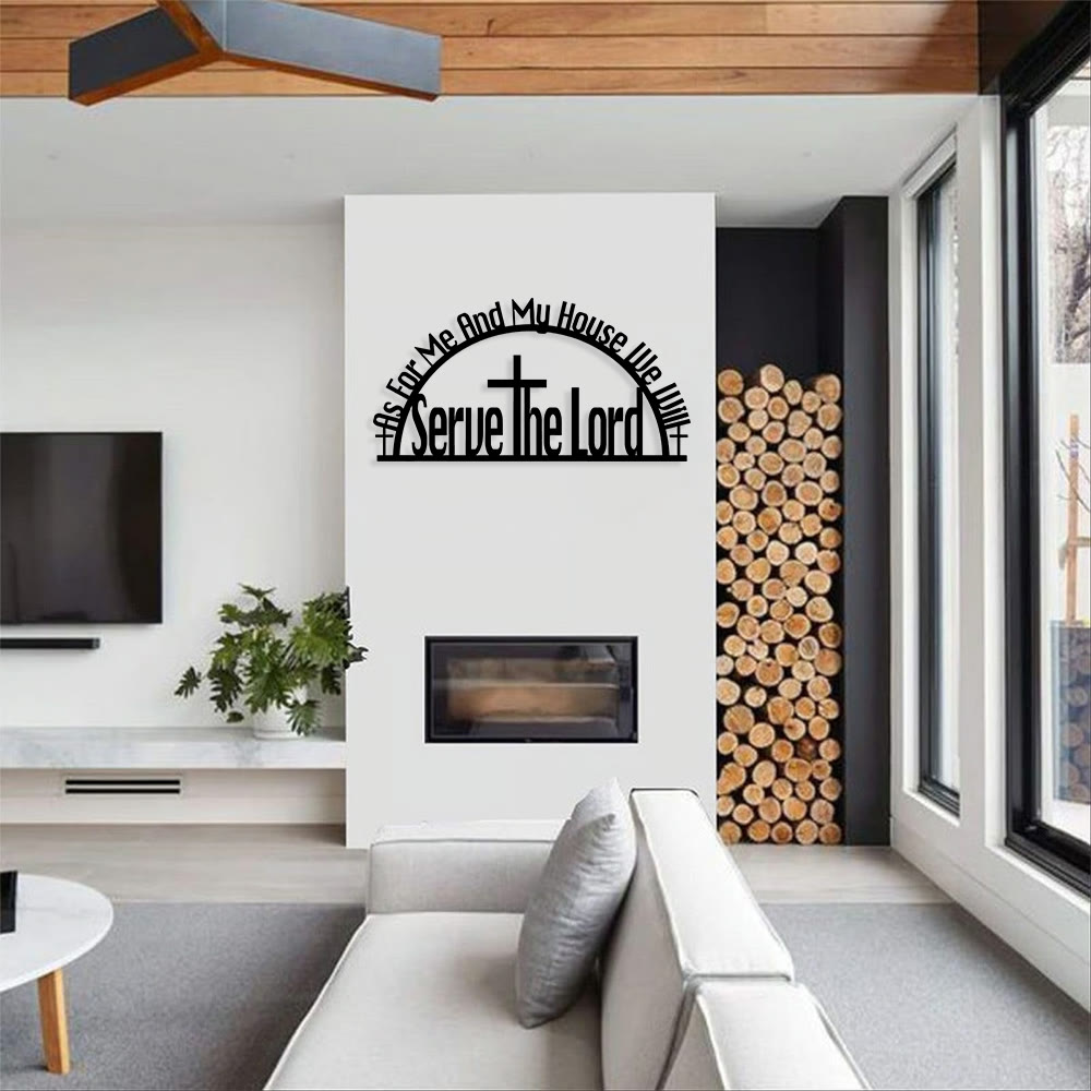 Christianartworkshop As For Me And My House Metal Wall Decor: Soft Prompt of Devotion & Unity - image 1