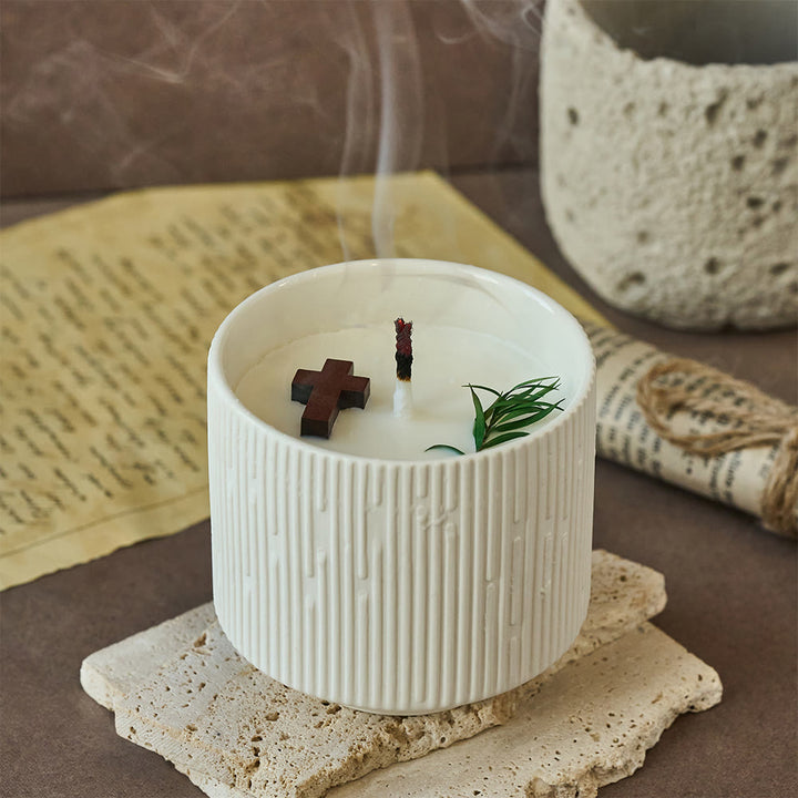 Christianartworkshop Cross-Accent Soy Candle: Gentle Companion of Quiet Grace - image 8