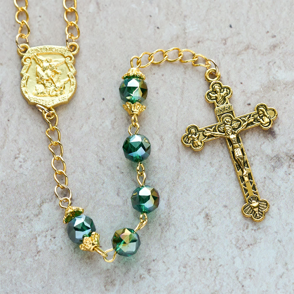 Christianartworkshop Archangel Acrylic Rosary with Golden Wing Accent: Radiant Companion of Gentle Grace - image 9