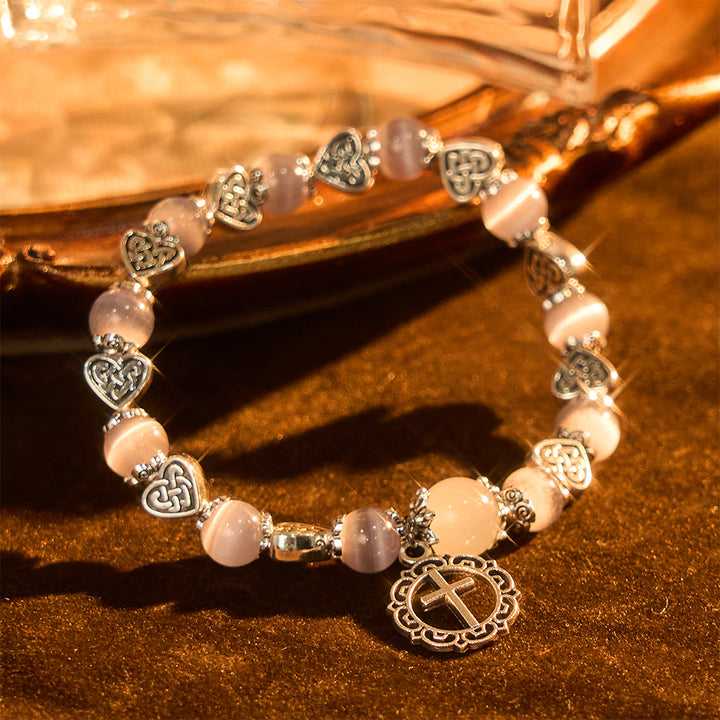 Christianartworkshop Celtic Knot Cat’s Eye Bracelet: Gentle Companion of Daily Grace - image 5