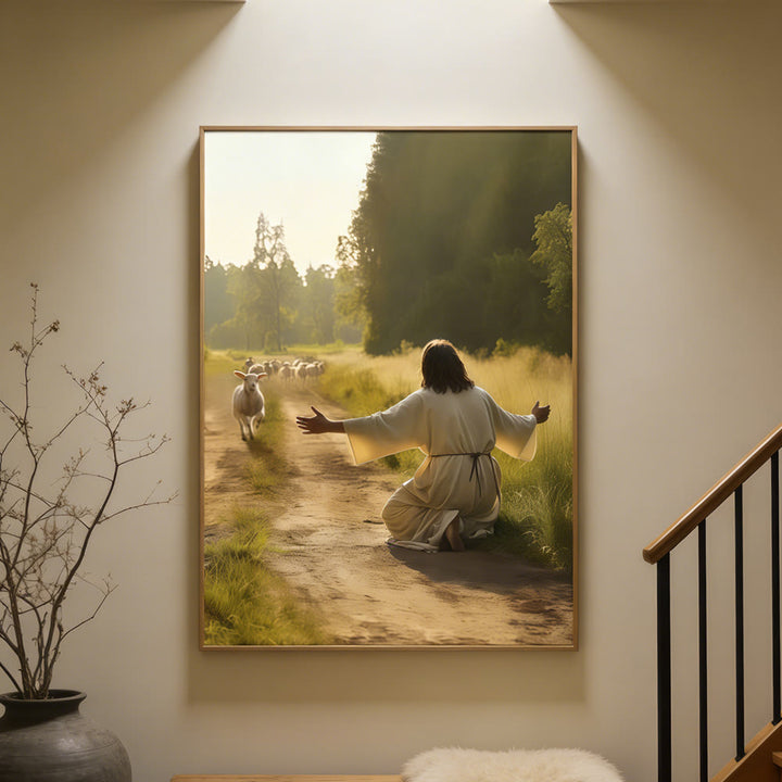 Christianartworkshop Serene Good Shepherd Wall Art Print: Warm Companion of Gentle Care - image 1
