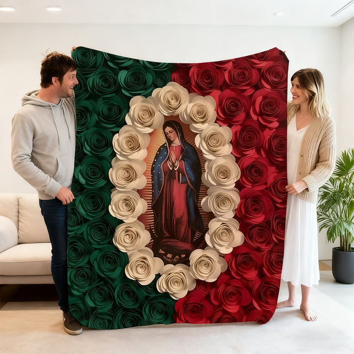 Christianartworkshop Sacred Our Lady Tapestry Blanket: Warm Companion of Daily Grace - image 2