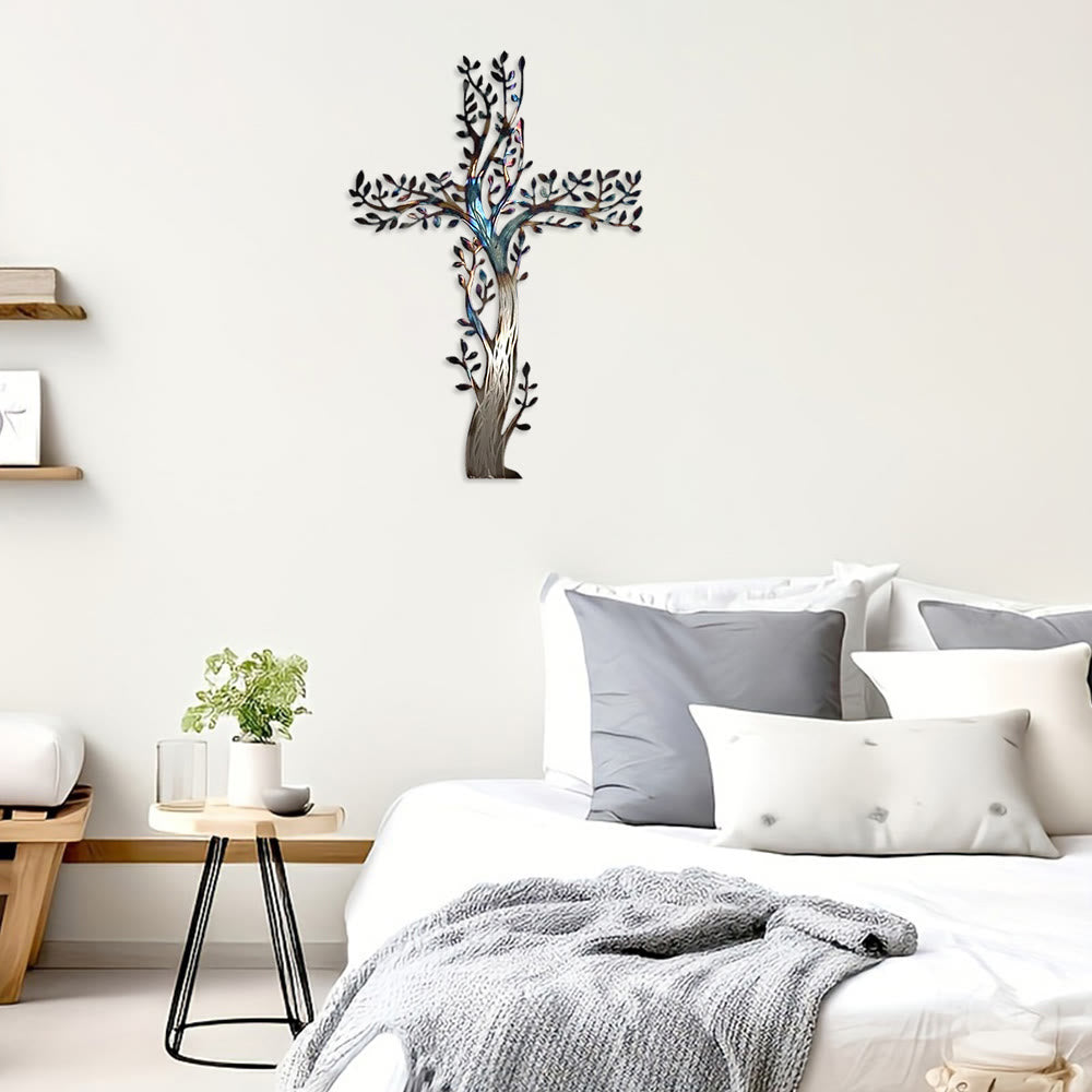 Christianartworkshop 4-Style Flourishing Cross Metal Wall Art: Growth & Grace in Every Branch - image 5