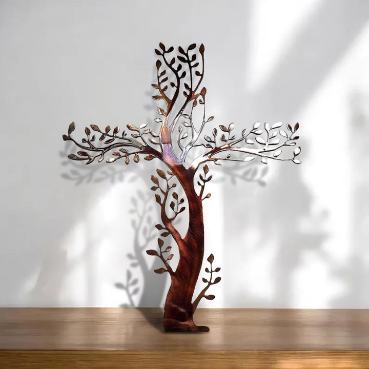 Christianartworkshop 4-Style Flourishing Cross Metal Wall Art: Growth & Grace in Every Branch - C - 19.69''*17.78''/50*35cm - image 8