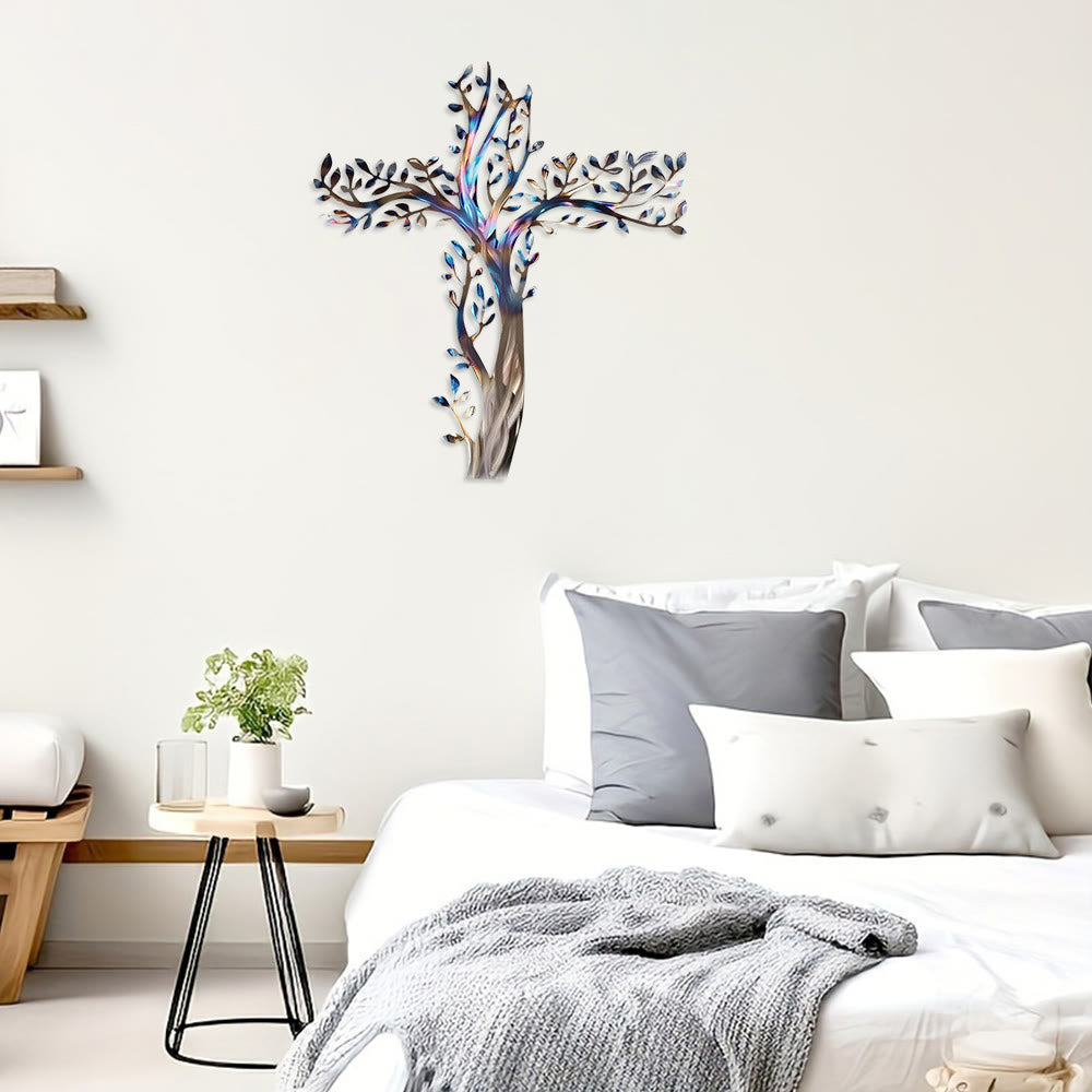 Christianartworkshop 4-Style Flourishing Cross Metal Wall Art: Growth & Grace in Every Branch - image 13