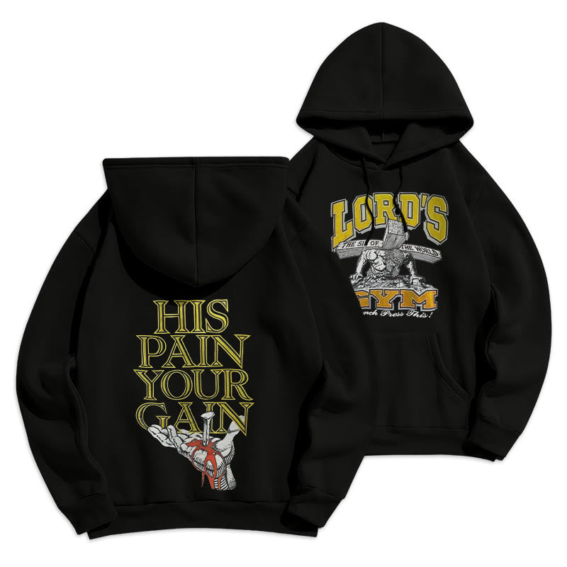 Christianartworkshop LORD’S GYM Redemption Fleece Lined Polyester Hoodie - Black - 2XL - image 12