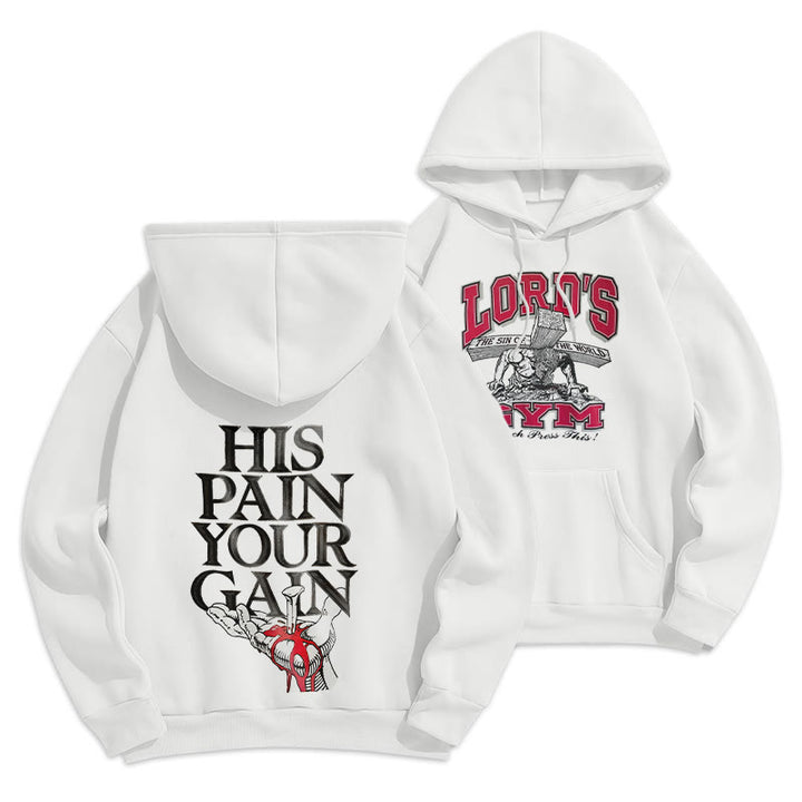 Christianartworkshop LORD’S GYM Redemption Fleece Lined Polyester Hoodie - White - 2XL - image 15