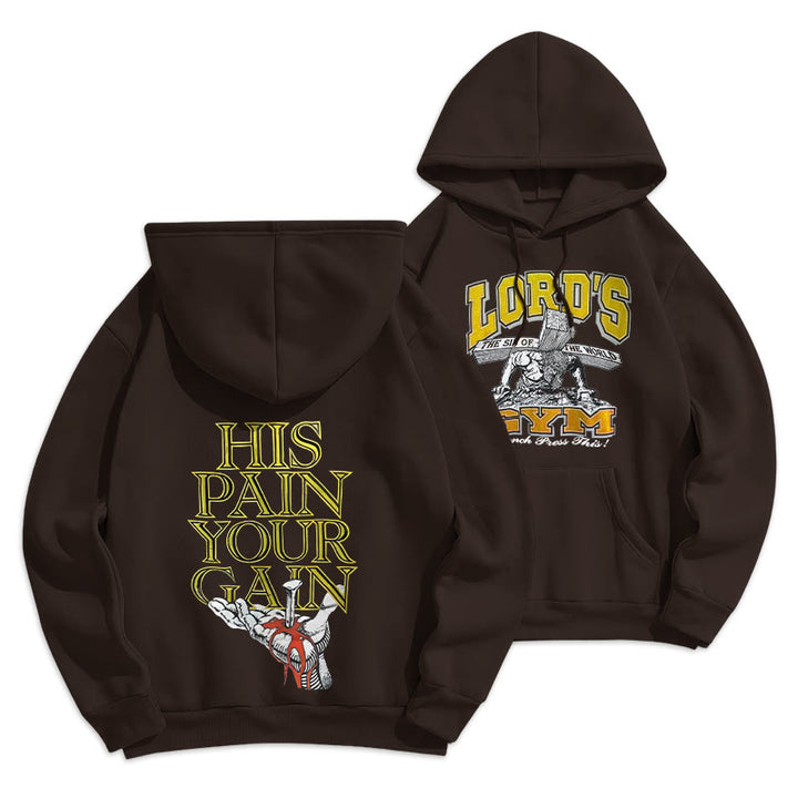 Christianartworkshop LORD’S GYM Redemption Fleece Lined Polyester Hoodie - Brown - 2XL - image 9