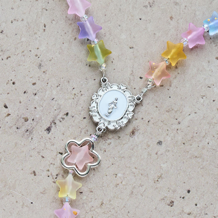 Christianartworkshop Gradient Shimmering Star Rosary with Our Lady & Crucifix: Vibrant Faith for Daily Devotion - image 8