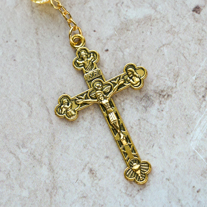 Christianartworkshop Shimmering Glass Bead Pocket Rosary: Elegant Devotion for Daily Carry - image 7