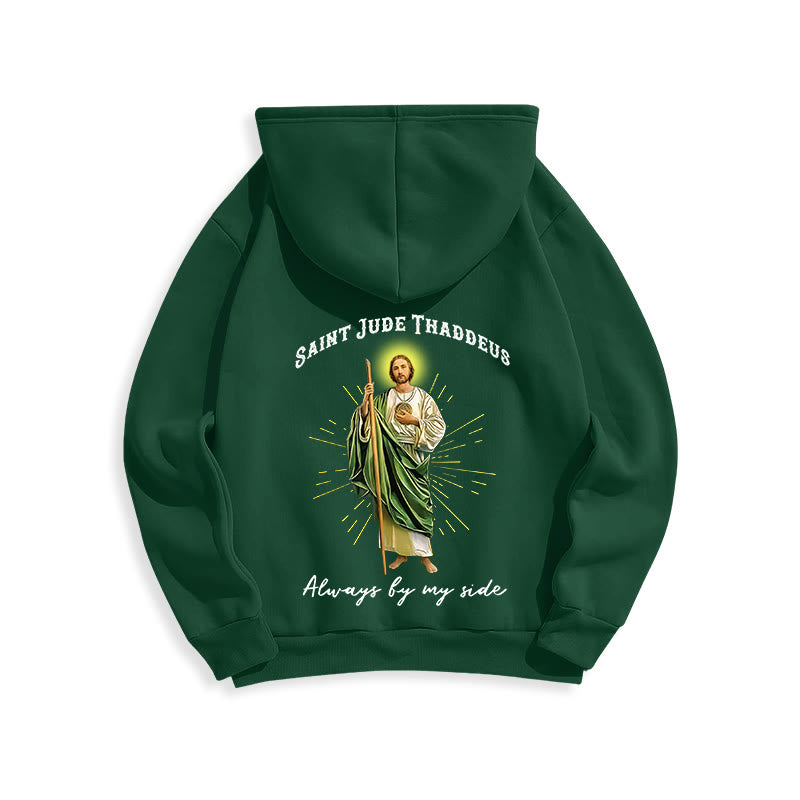Christianartworkshop St. Jude Always by My Side Fleece Lined Polyester Hoodie - image 20