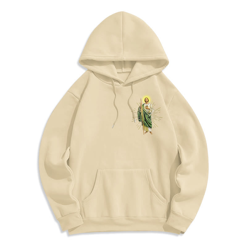 Christianartworkshop St. Jude Always by My Side Fleece Lined Polyester Hoodie - image 16