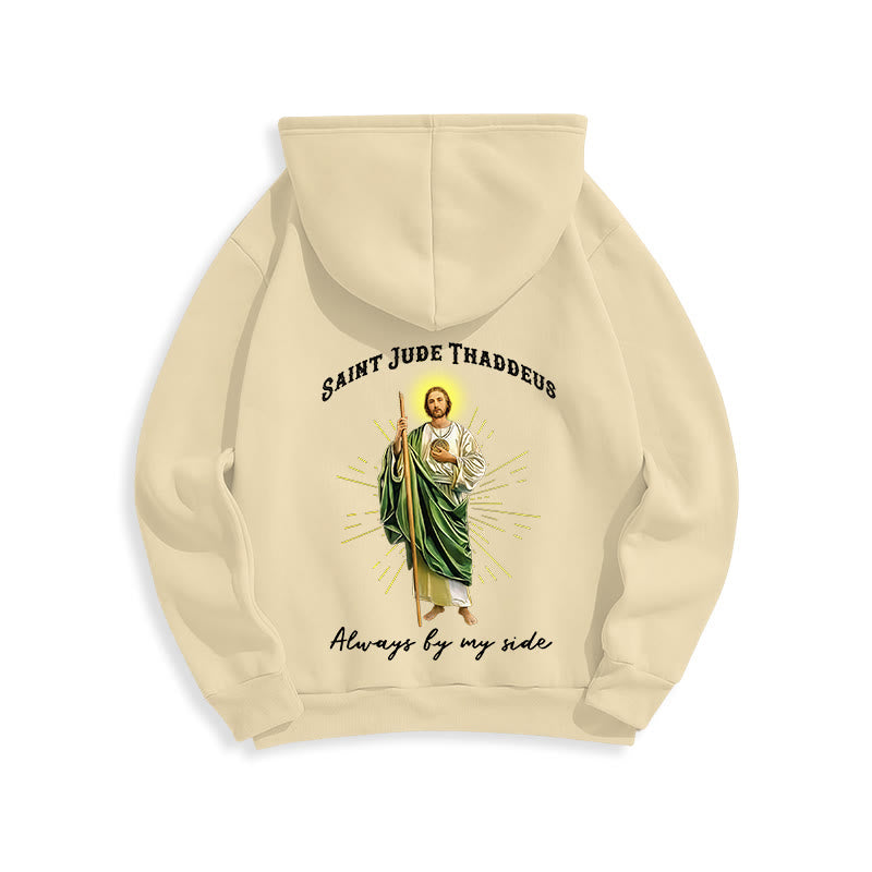 Christianartworkshop St. Jude Always by My Side Fleece Lined Polyester Hoodie - image 17