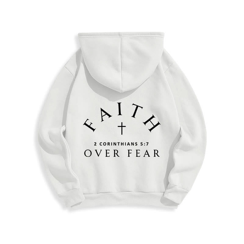 Christianartworkshop 2 Corinthians 5:7 Faith Fleece Lined Polyester Hoodie - image 9
