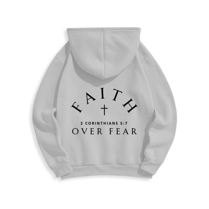 Christianartworkshop 2 Corinthians 5:7 Faith Fleece Lined Polyester Hoodie - image 12