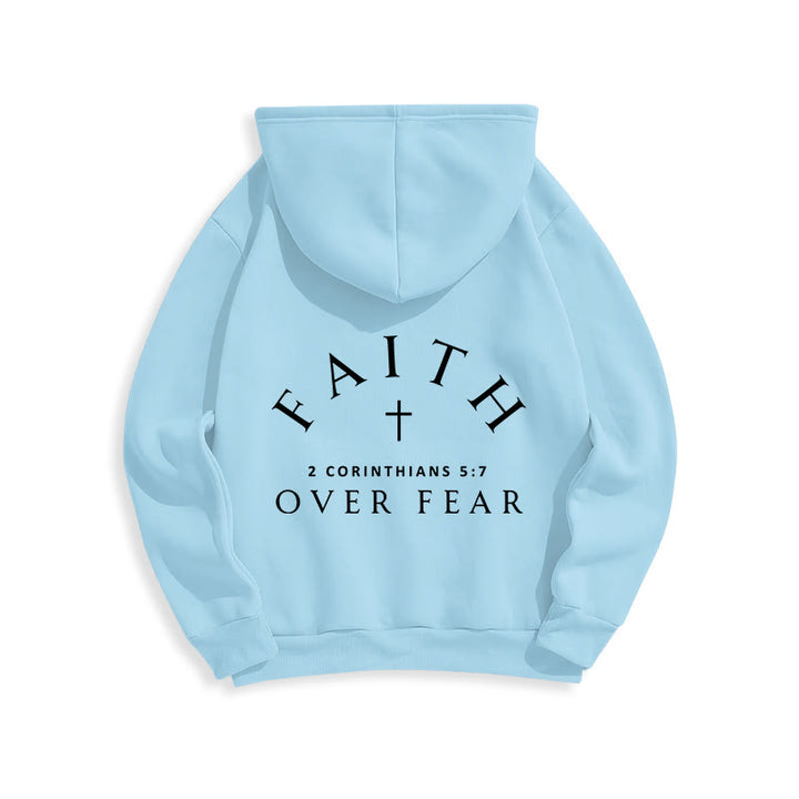 Christianartworkshop 2 Corinthians 5:7 Faith Fleece Lined Polyester Hoodie - image 18