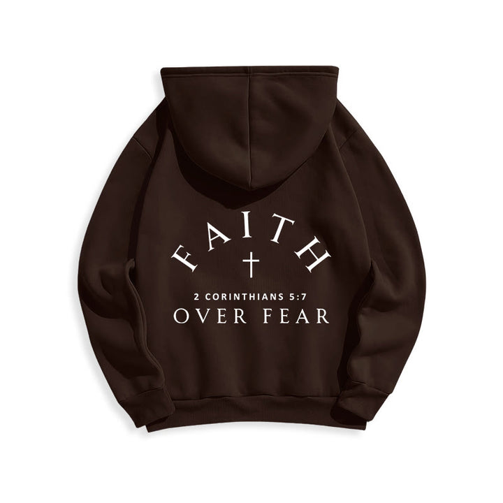 Christianartworkshop 2 Corinthians 5:7 Faith Fleece Lined Polyester Hoodie - image 2