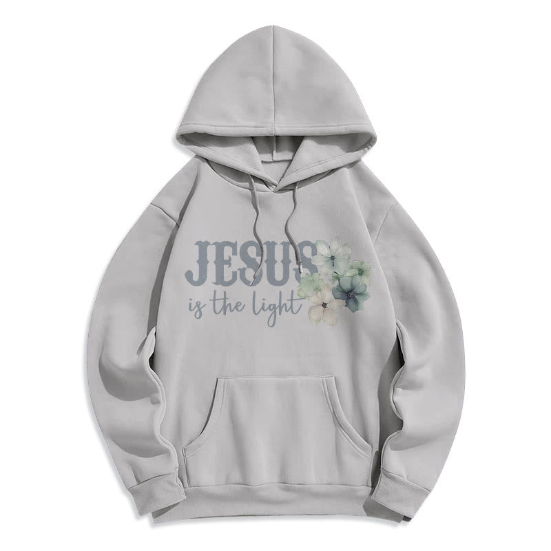 Christianartworkshop Jesus the Light Walk by Faith Fleece Lined Polyester Hoodie - image 14