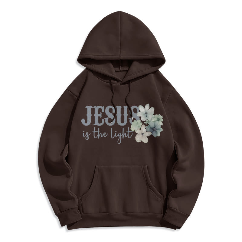 Christianartworkshop Jesus the Light Walk by Faith Fleece Lined Polyester Hoodie - image 5