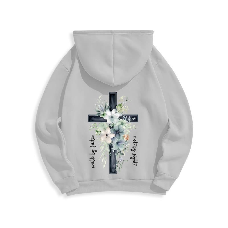 Christianartworkshop Jesus the Light Walk by Faith Fleece Lined Polyester Hoodie - image 15