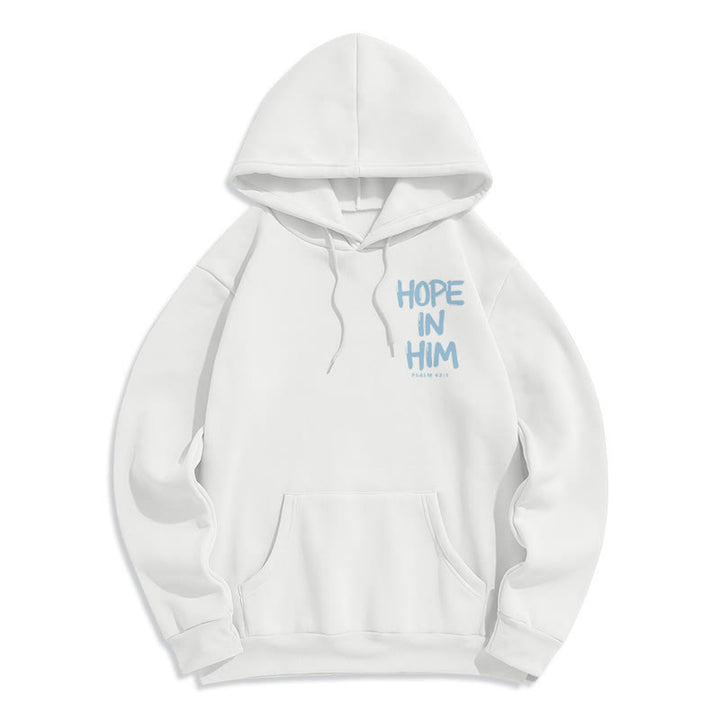 Christianartworkshop Hope in Him Psalm 62:5 Fleece Lined Polyester Hoodie: His Hope in Every Wear - image 17