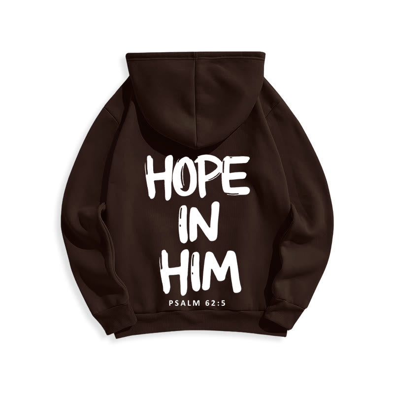 Christianartworkshop Hope in Him Psalm 62:5 Fleece Lined Polyester Hoodie: His Hope in Every Wear - image 12