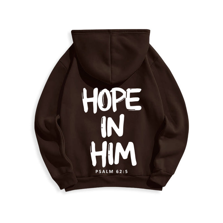 Christianartworkshop Hope in Him Psalm 62:5 Fleece Lined Polyester Hoodie: His Hope in Every Wear - image 12
