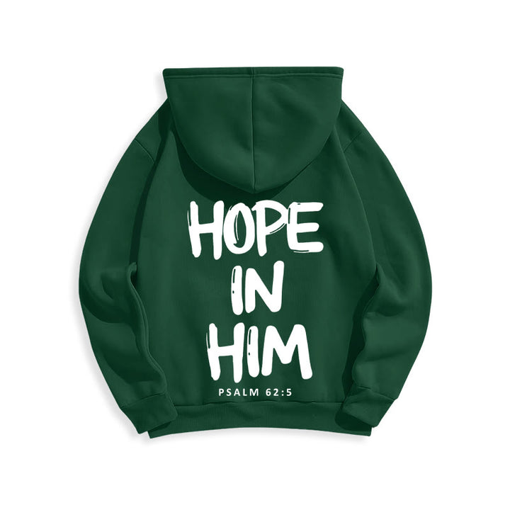 Christianartworkshop Hope in Him Psalm 62:5 Fleece Lined Polyester Hoodie: His Hope in Every Wear - image 9
